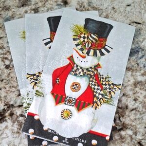 Mackenzie-Childs Festive Snowman Napkins for Decopage 3 for $20